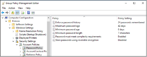 Default Active Directory Password Complexity Settings