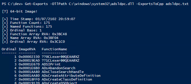 Get Exports Powershell